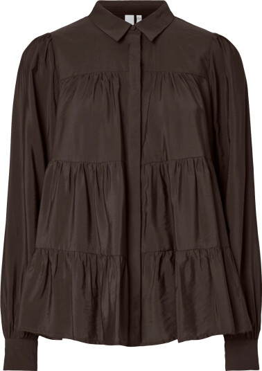 YAS Yaspala Ls Shirt S. Noos   Brown   M