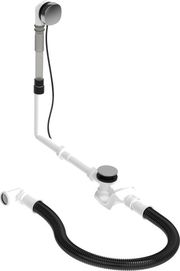 Duravit 792204000001000 Avløpssett med overløpsfunksjon, 400x80x450 mm, Baderom