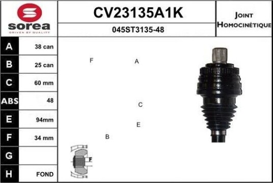 Drivledd EAI CV23135A1K