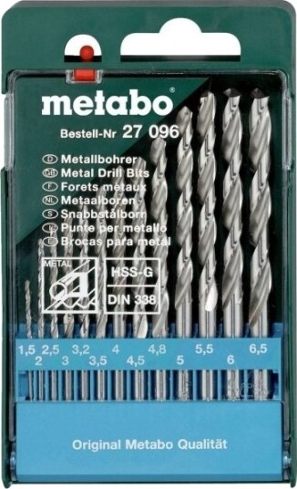 Metabo 627096000 Metall Spiralbor-Sett 13 Deler 1,5-6,5 Mm