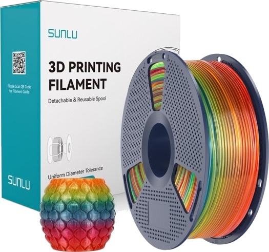 Sunlu Pla 1.75 Mm 1 Kg Rainbow 01 (Transparent) Filament