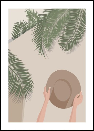 Enjoy the Moment 1 Tropical Palms and Summer Hat Plakat Plakat / 70x100cm Enjoy the Moment 1 Tropical Palms and Summer Hat Plakat Plakat / 70x100cm
