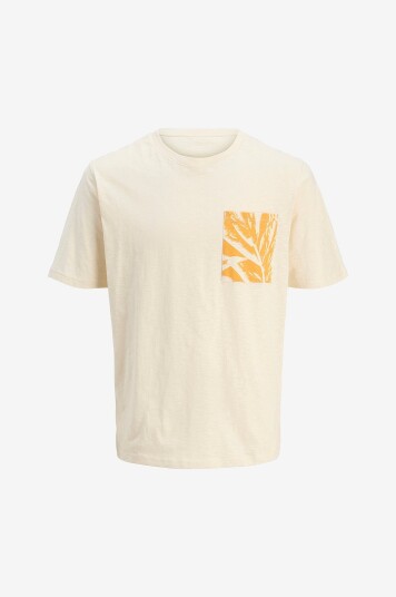 Jack & Jones Junior T skjorte Jorsplit Aop Pocket Tee SS Crew NE Hvit