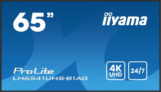 Iiyama 64.5" LH6541UHS-B1AG 4K Ultra HD LCD Skjerm med VA Panel Iiyama 64.5" LH6541UHS-B1AG 4K Ultra HD LCD Skjerm med VA Panel