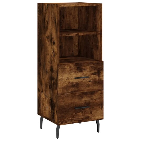vidaXL Highboard røkt eik 34,5x34x180 cm konstruert tre 8720845487409