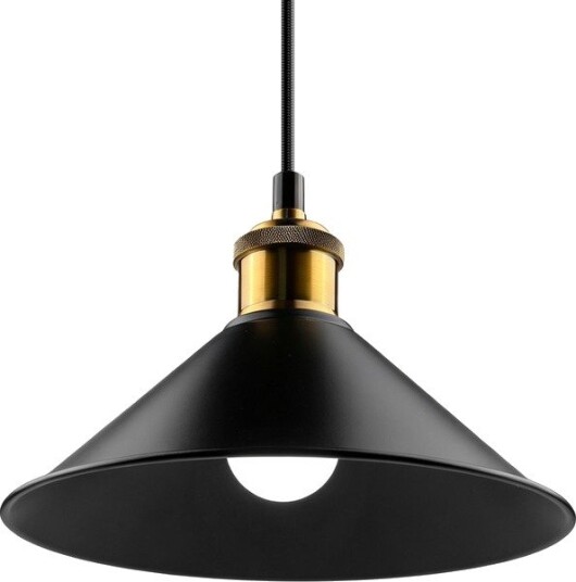 Home Décor MOKKA Sort Ø22cm pendel   E27 fatning 2m ledning Sort/messing