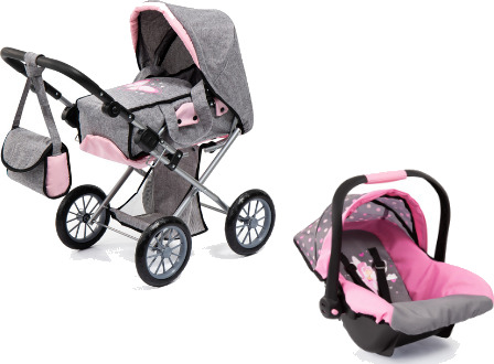 Bayer Dolls Pram City Star Grey 13633AA Bayer Dolls Pram City Star Grey 13633AA