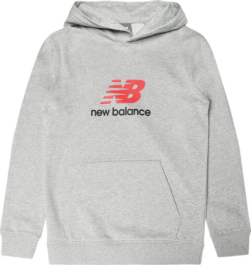 New Balance New Balance Ft Stacked Logo Hoodie Grey 140