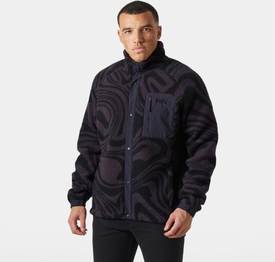 Helly Hansen Panorama Børstet Fleecejakke Med Trykk Herre Lilla S LillaS Helly Hansen Panorama Børstet Fleecejakke Med Trykk Herre Lilla S LillaS