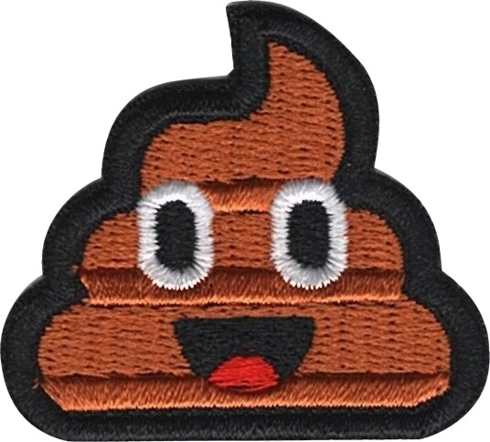 Märkbar Stoffmerke Emoji Pile of Poo Q5-40-1