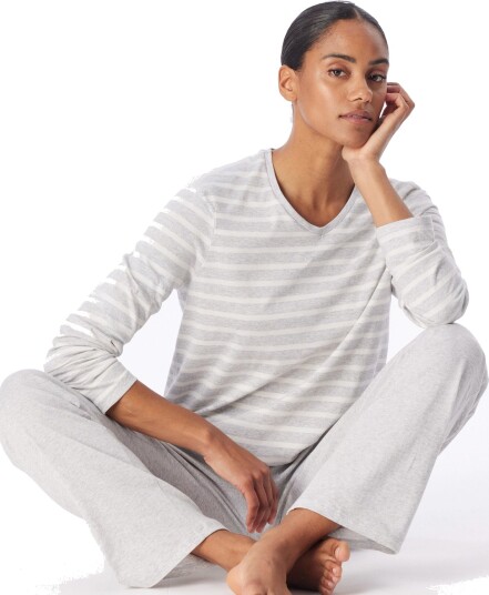 Schiesser Pyjama Long Grey XL