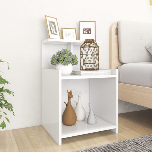 vidaXL Nattbord 2 stk hvit 40x35x60 cm sponplate vidaXL Nattbord 2 stk hvit 40x35x60 cm sponplate