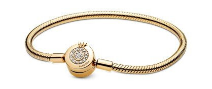 Pandora, Armbånd i 925 forgylt sølv, 19 cm Pandora, Armbånd i 925 forgylt sølv, 19 cm