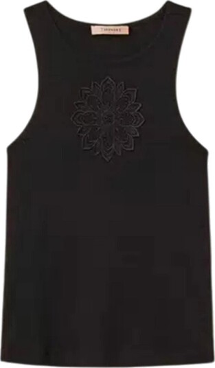 Twinset Dame Topper Svart M,