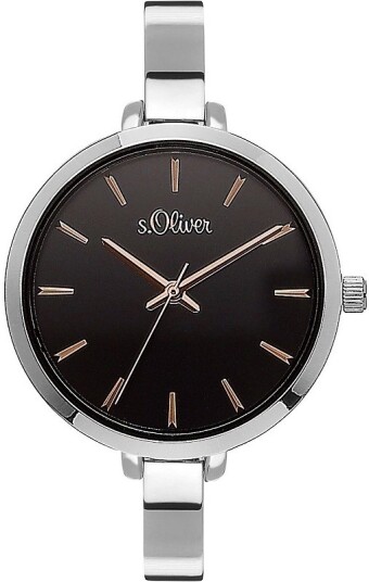 s.Oliver Dameklokke SO 4253 MQ S.Oliver Classic Sort/Stål Ø32 mm s.Oliver Dameklokke SO 4253 MQ S.Oliver Classic Sort/Stål Ø32 mm