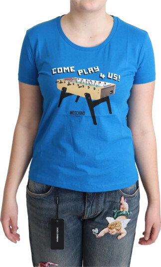 Moschino Dame Topper Blå L,