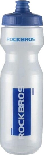 Rockbros Drikkeflaske 750ml - Transparent Svart med Blått Munnstykke Rockbros Drikkeflaske 750ml - Transparent Svart med Blått Munnstykke