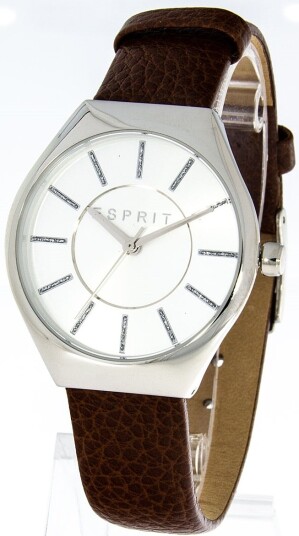 Esprit Dameklokke ES1L004L0035 Maple Sølvfarget/Lær Ø34 mm