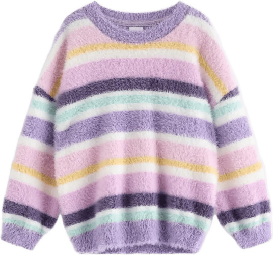Lindex Jumper In Feather Yarn - Purple - 134