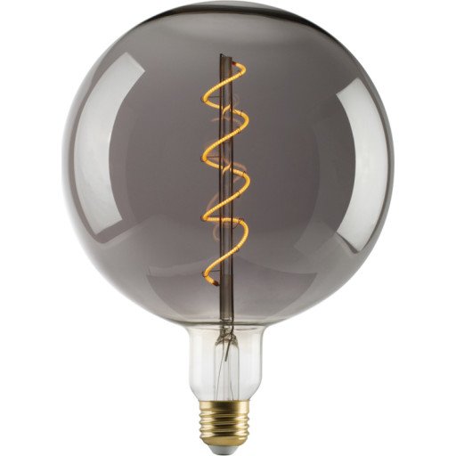 E3Light Led Vintage G180 E27 C922 100lm Spiral 15H dimbar røyk
