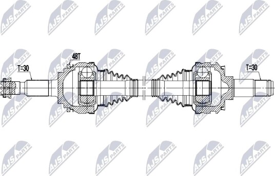 NTY NPW TY 220 Drivaksel