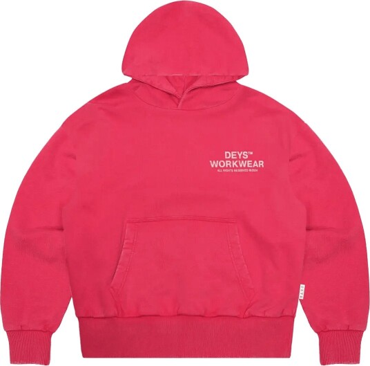 DEYS Hillside Print Hoodie   WASHED RED   S