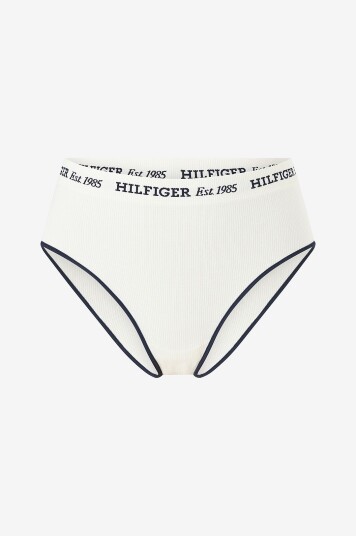 Tommy Hilfiger Truser Cheeky String Side Tie Print Hvit