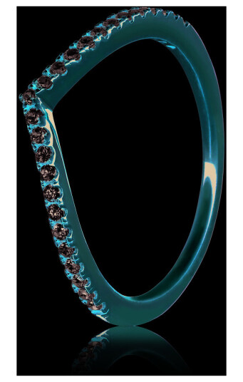 Pandora, Ring i 925 rosèforgylt sølv med zirkoner, str 54