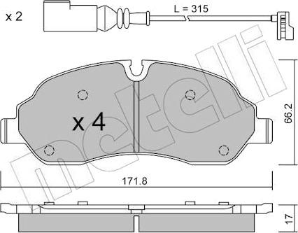 METELLI 22 1032 0 Bremseklosser