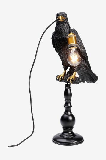 KARE Design   Bordlampe Sittende Kråke   Svart