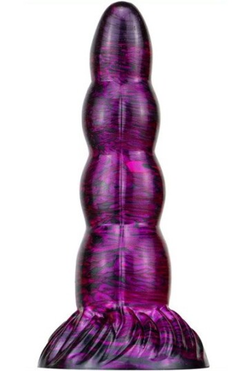 Metallic Fantasy Dildo Scopio Purple/Black 19 cm