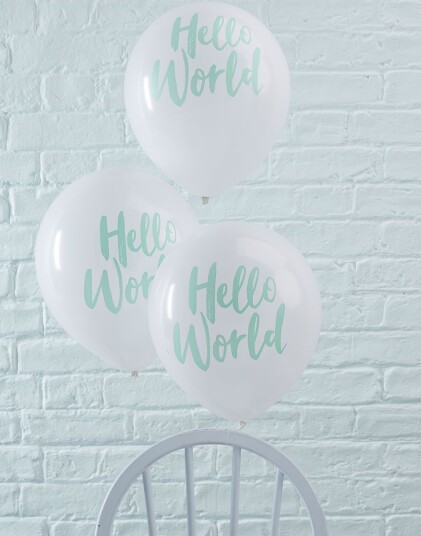 10 stk Ballonger 30 cm   Hello World