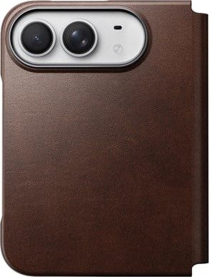 Nomad Traditional Leather Folio - iPhone Duo Rustic brown (Horween)