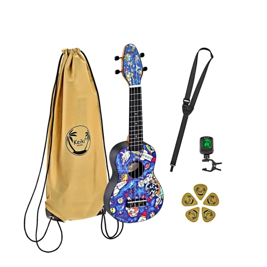Ortega Guitars Ortega K2-Sp Keiki Soprano Ukulele-Pack Spaceman