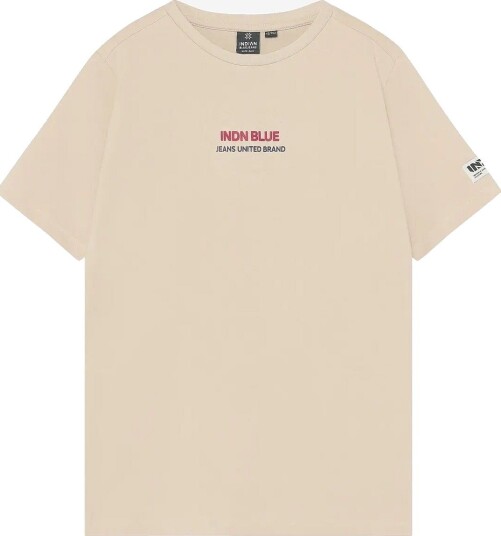 Indian Blue Jeans T-Shirt Indian Backprint PALE SAND 128