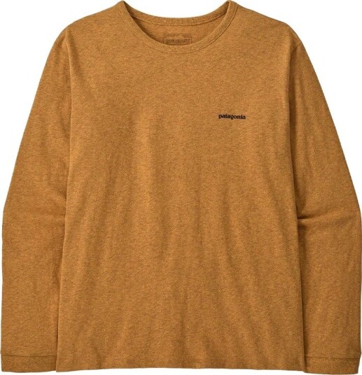 Patagonia Women"s Long sleeved P 6 Logo Responsibili tee Dried Mango L
