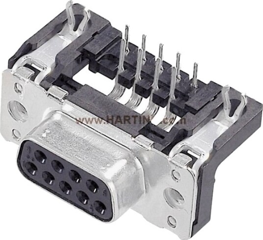 Harting D Sub Sokkelrekkeblokk 90° Antall Poler: 37 Lodding 09 66 452 6613 1 Stk 09 66 452 6613