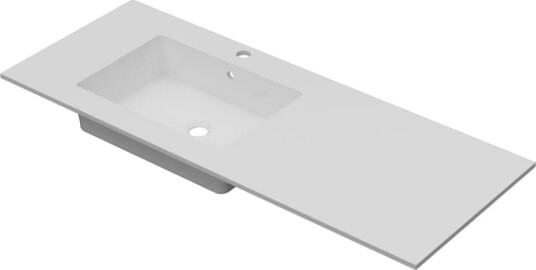 Linn Bad Corian Topplate med Eir Servant B60 160xH1,2xd46cm Hvit Matt / 120cm Venstre 60 60