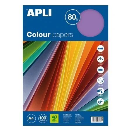 Apli Kopipapir A4 80g Apli intens 5 frg (100) Apli Kopipapir A4 80g Apli intens 5 frg (100)