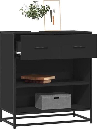 Skjenk svart 68x35x76 cm konstruert tre 8721102840432