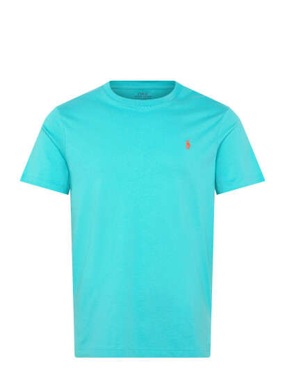 Polo Ralph Lauren Custom Slim Fit Jersey Crewneck T Shirt   Blue   L