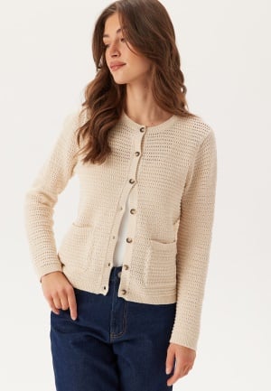 SELECTED FEMME Slfvinna Ls Structure Knit Car Birch S