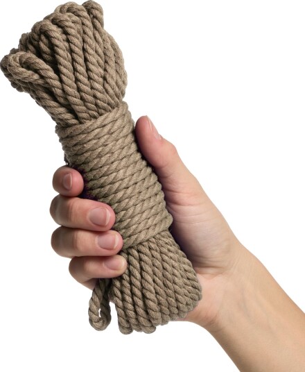 Doc Johnson Merci Bind & Tie 6 mm Bondagetau i Hamp 9 m - Nude