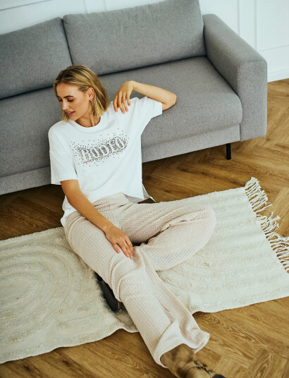 FREE/QUENT Fqcarol-Tee - Cream - S/M