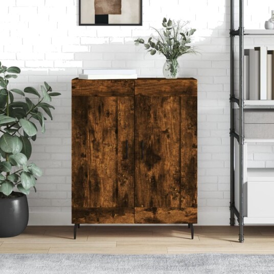 Skjenk røkt eik 69,5x34x90 cm konstruert tre Skjenk røkt eik 69,5x34x90 cm konstruert tre