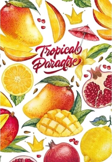 Dekorativ Notatbok 128X165/64K Linjer Fruits Exotica
