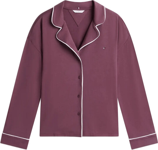 Tommy Hilfiger Ls Shirt Pants Pj Set Brown S