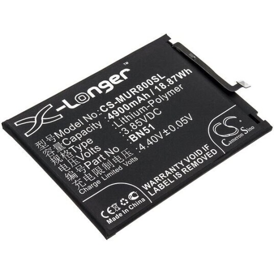 Xiaomi M1908C3KE batteri (4900 mAh 3.85 V, Sort)