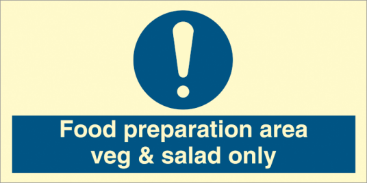 Food preparation area veg and salad only