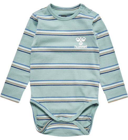 Hummel Body L/æ HmlHolm Blue Surf 68 Langermet Body Grønn 62